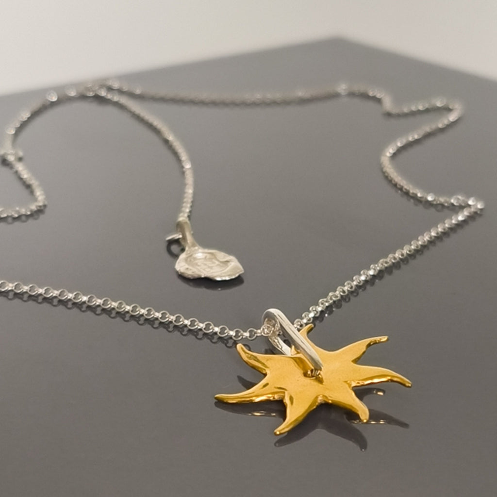 Gold Plated Silver Necklace "Shining"