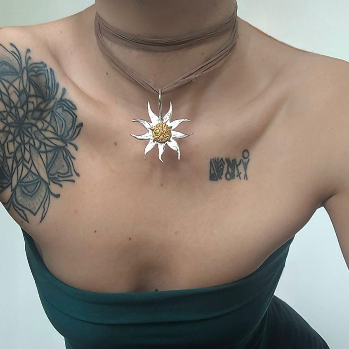 Gold Plated Silver Necklace "Sol"