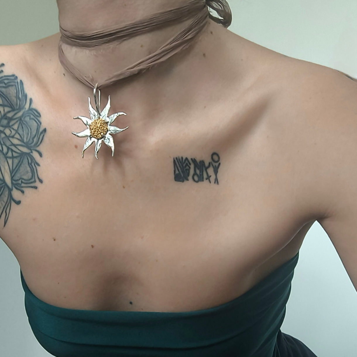 Gold Plated Silver Necklace "Sol"