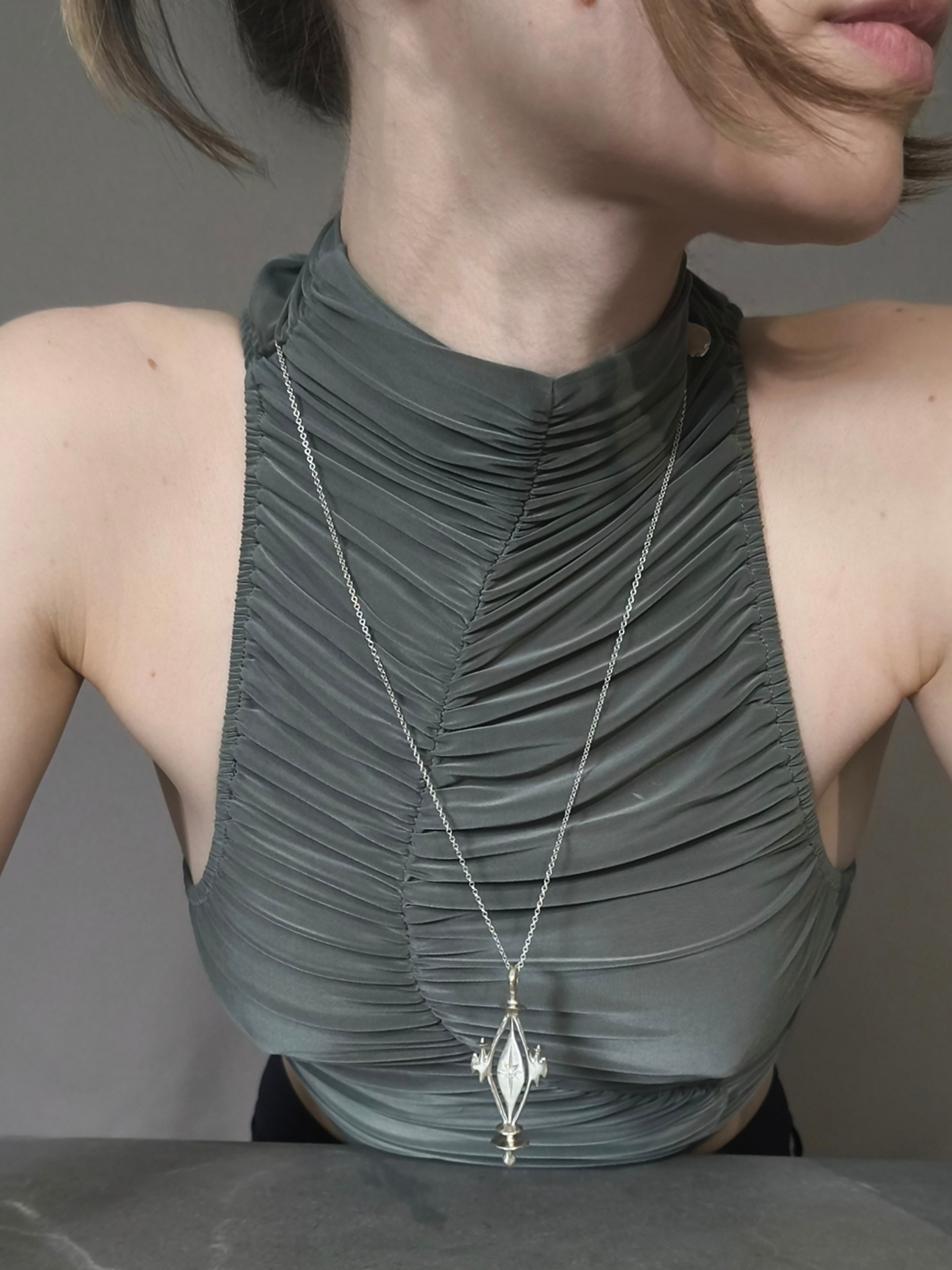 Silver Necklace "Tu ~~~ Aš"