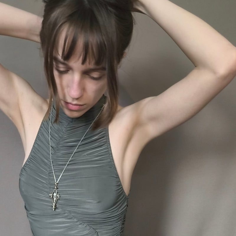 Silver Necklace "Tu ~~~ Aš"