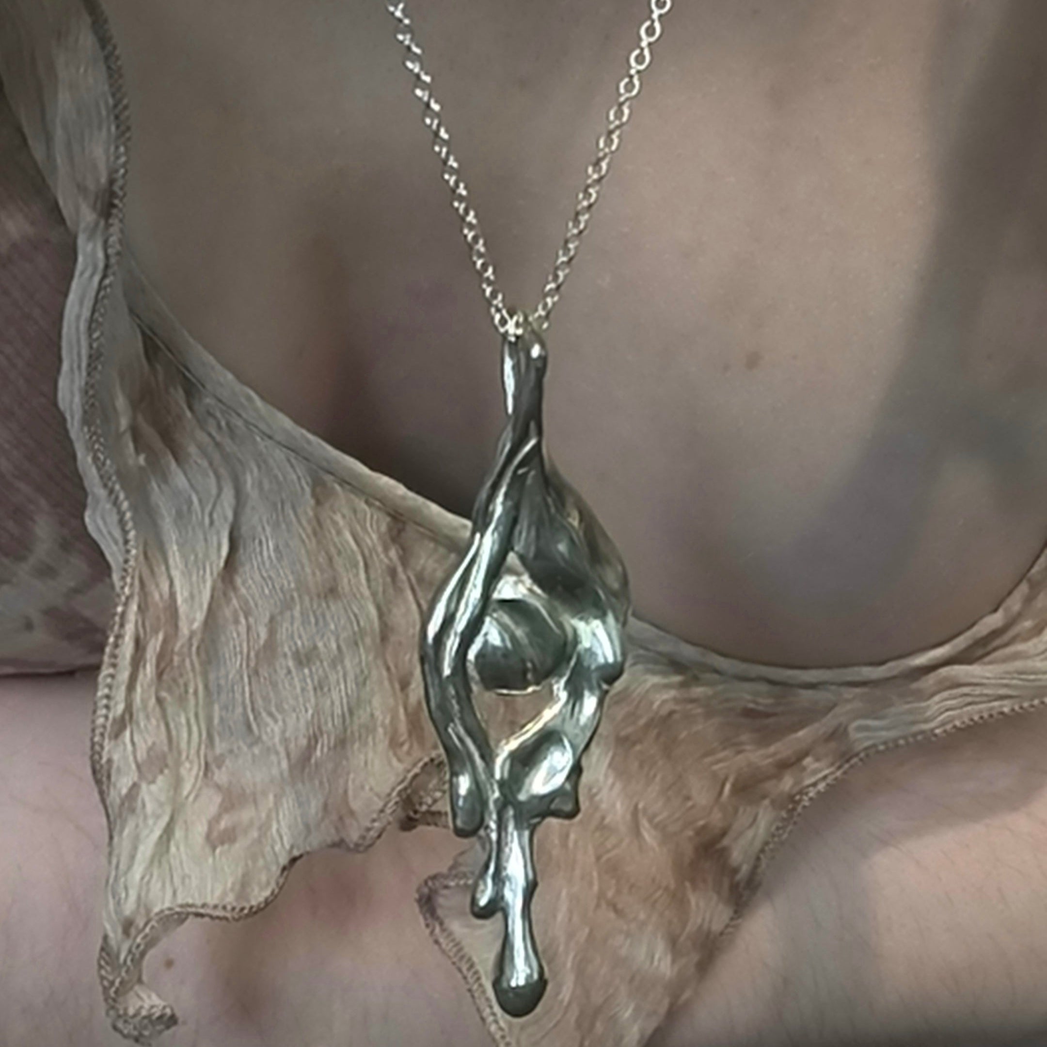 Silver Necklace "When I Met You"