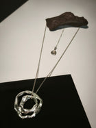 Silver Necklace "Circulating Meaning"