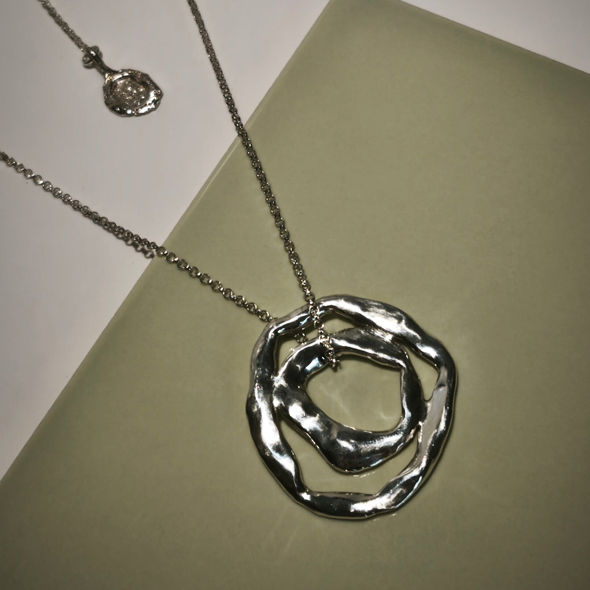 Silver Necklace "Circulating Meaning"
