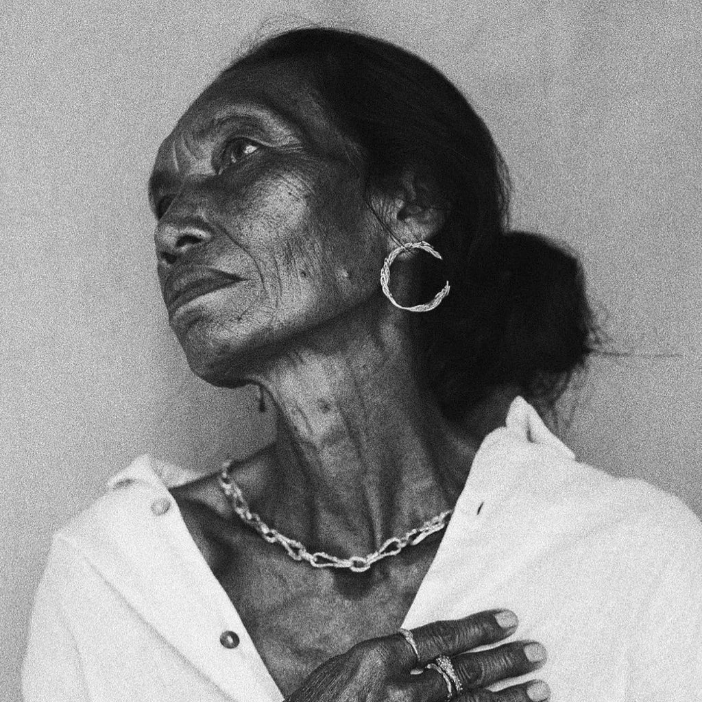 Gold Plated Earrings "Handweavers Circles"