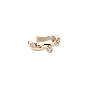 Rose Gold Ear Cuff with Diamonds "Bare Souls. Sole-Thread"