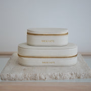 Oval Cream Jewellery Case