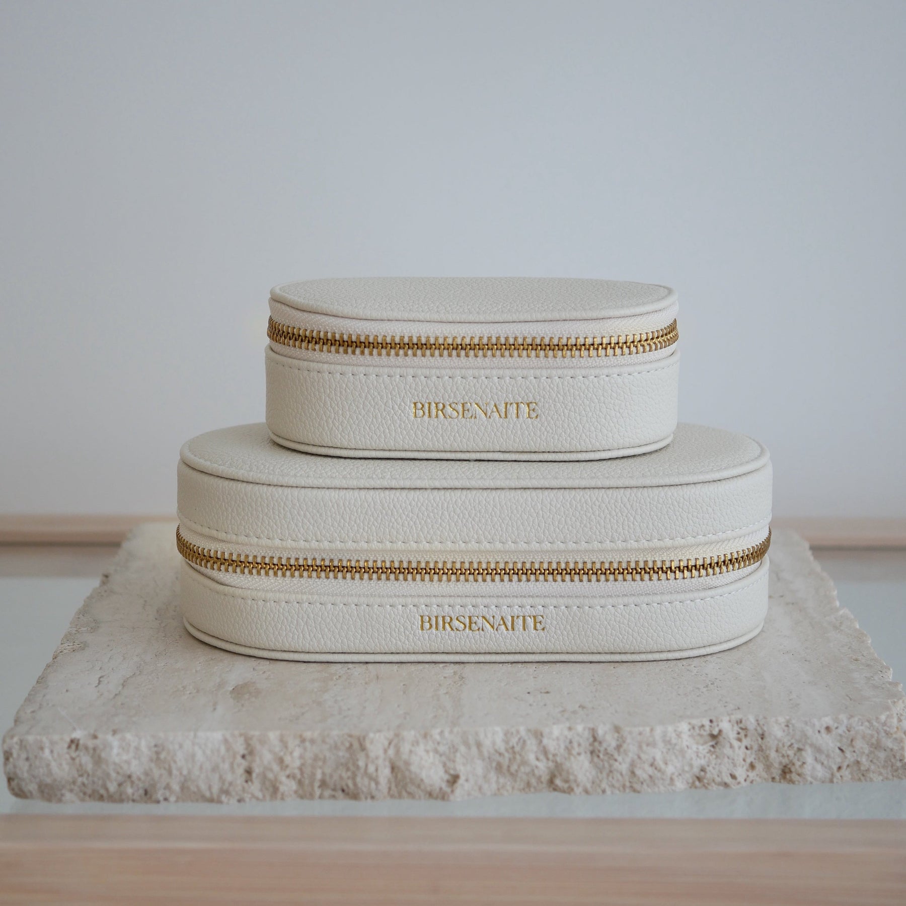 Oval Cream Jewellery Case
