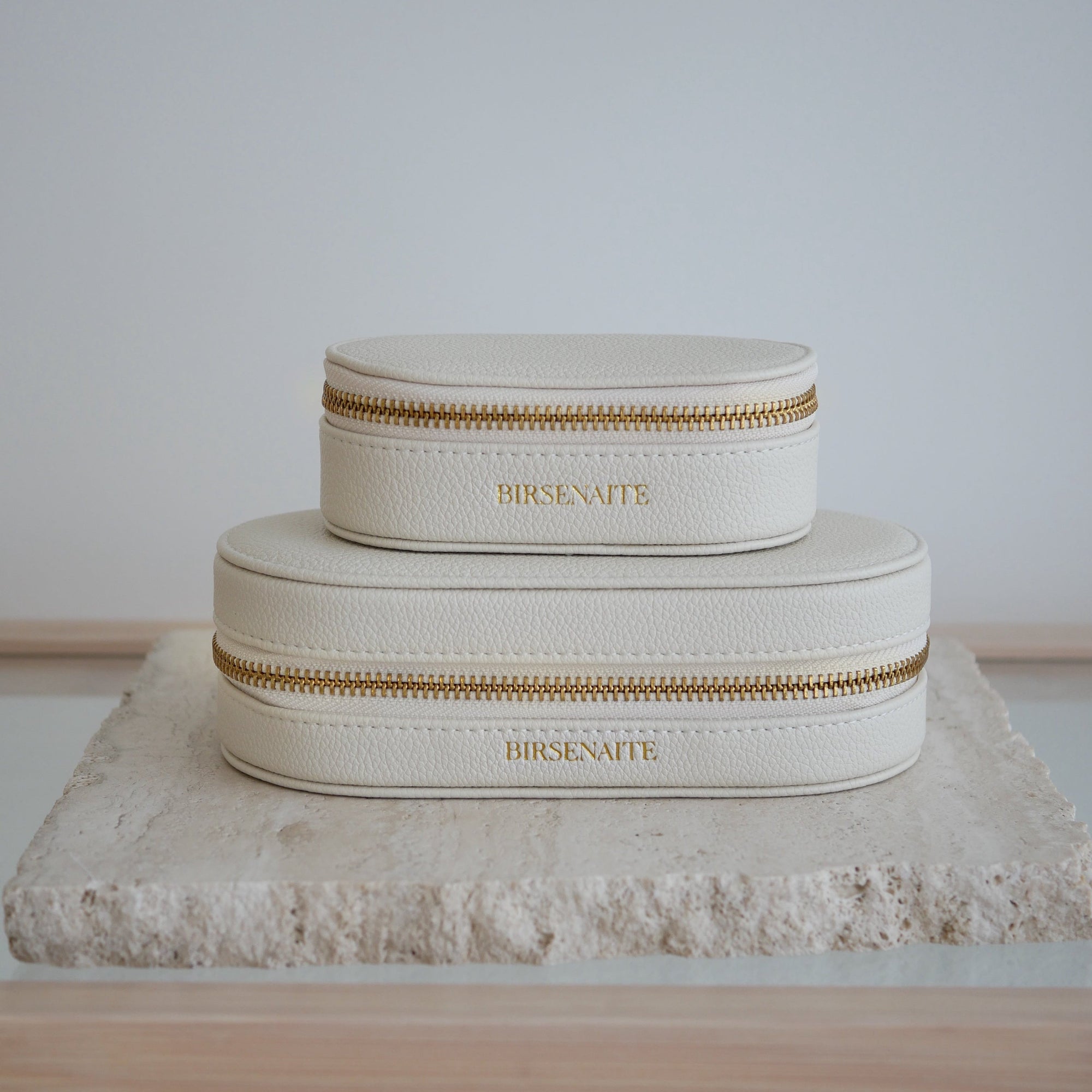 Oval Cream Jewellery Case