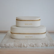 Mini Oval Cream Jewellery Case