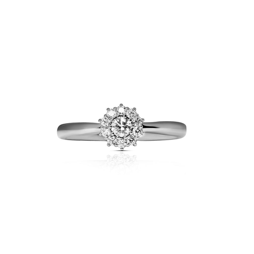 Halo Ring with 0.25 ct Diamonds