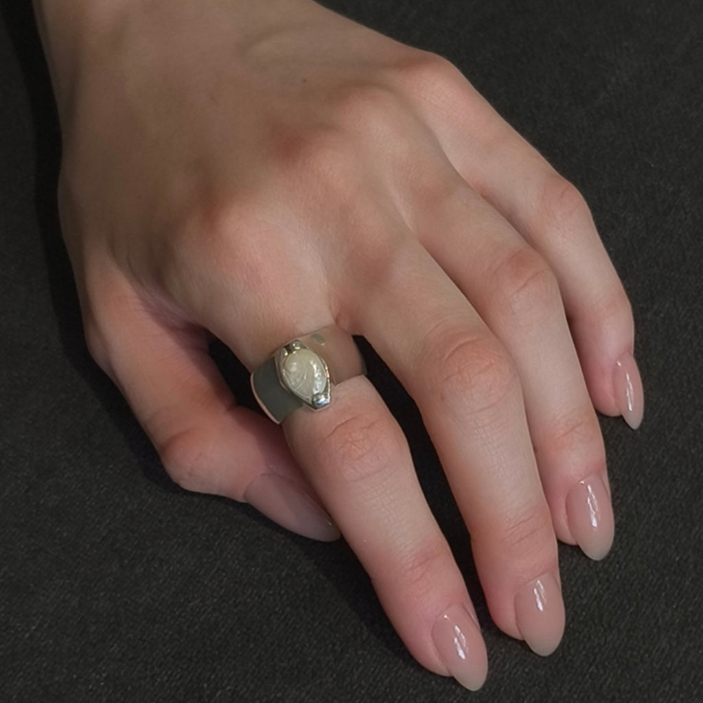 Silver Ring "Sea Bean"