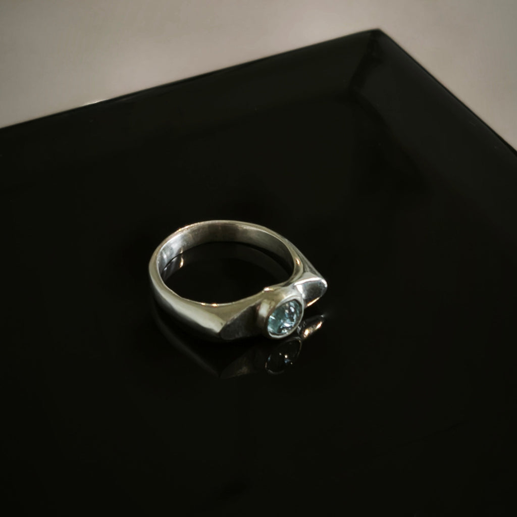 Silver & Aquamarine Ring "Vitamin B"