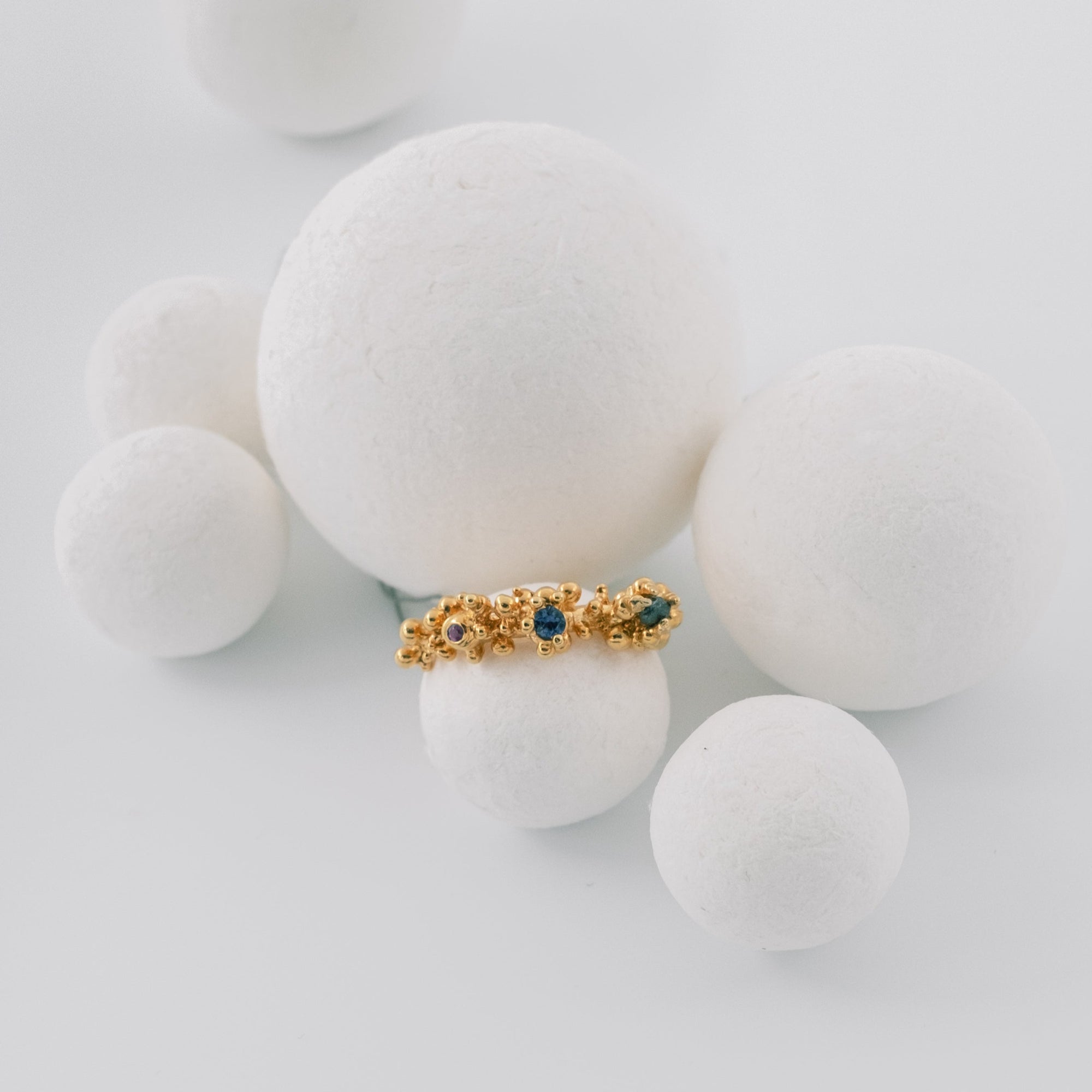 Gold Plated Silver Ring "Gold Precious Reef"