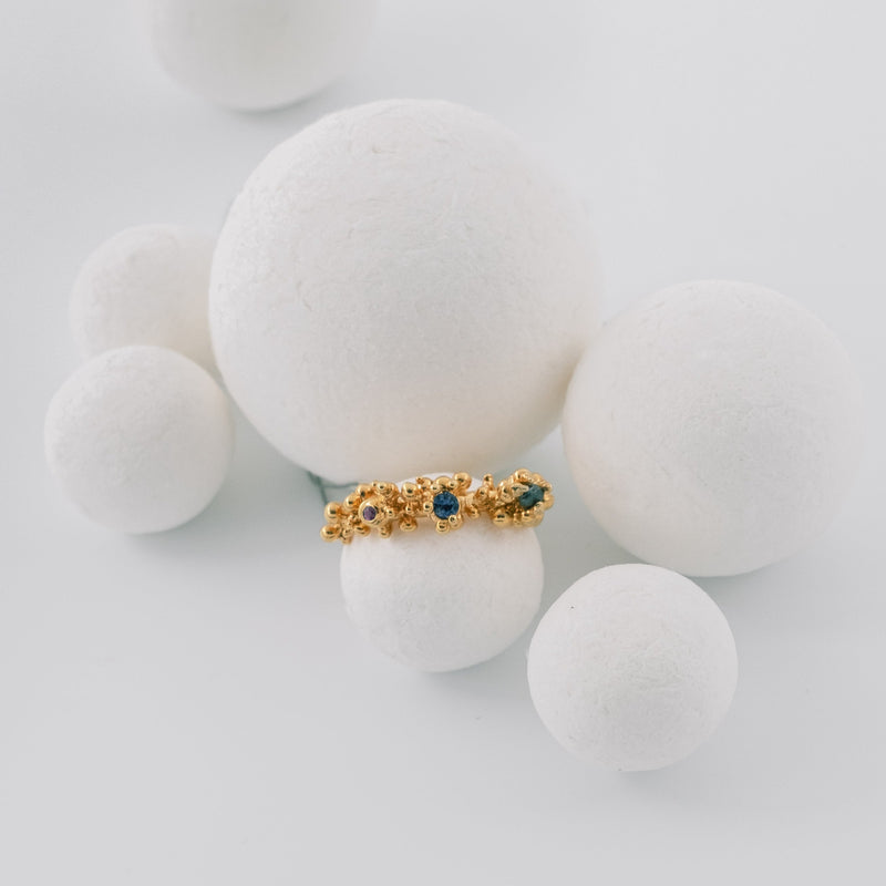 Gold Plated Silver Ring "Gold Precious Reef"