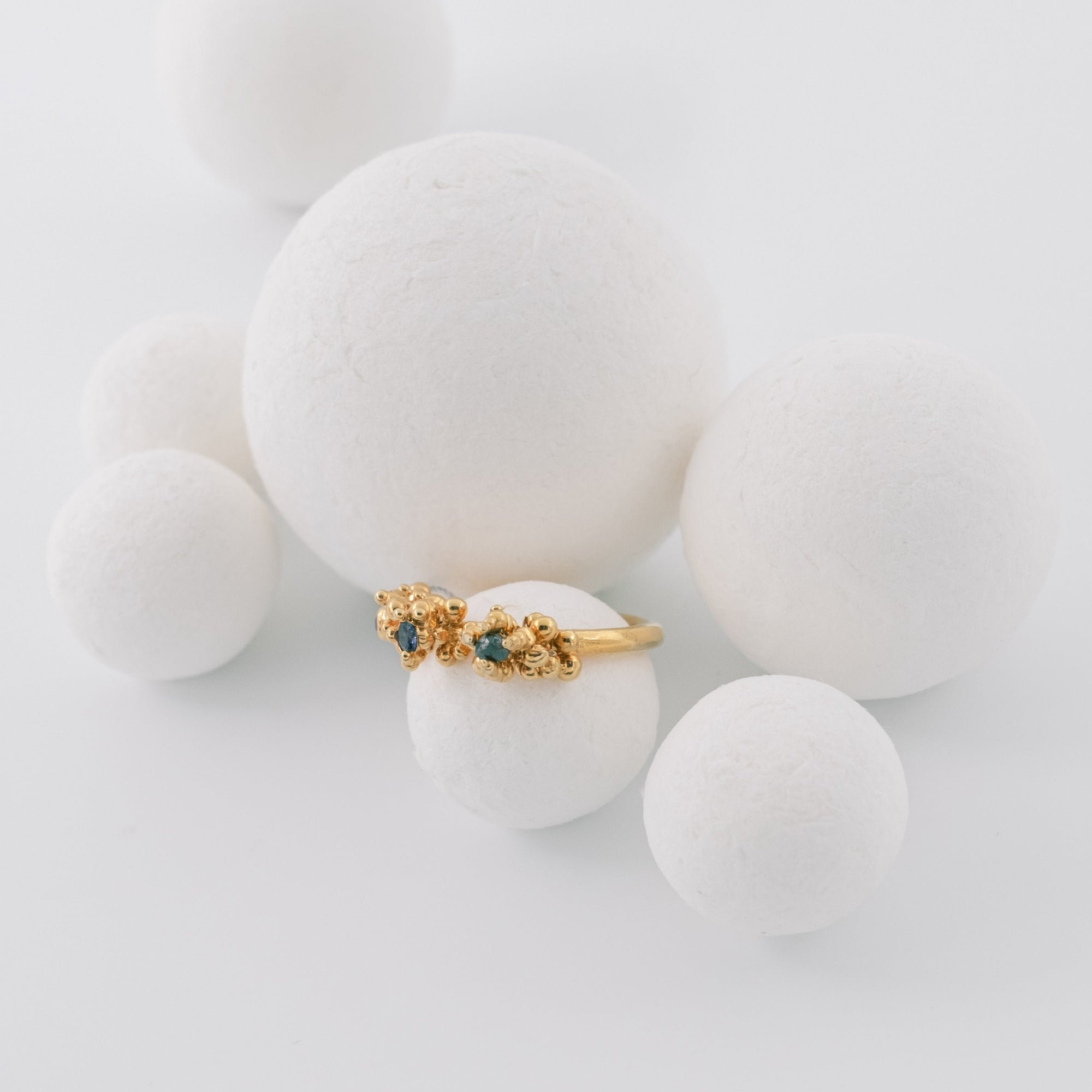 Gold Plated Silver Ring "Gold Precious Reef"