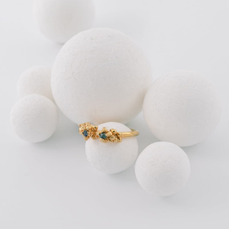 Gold Plated Silver Ring "Gold Precious Reef"
