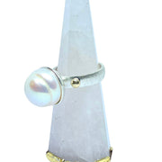 Silver & Pearl Ring "Imagination Cloud"