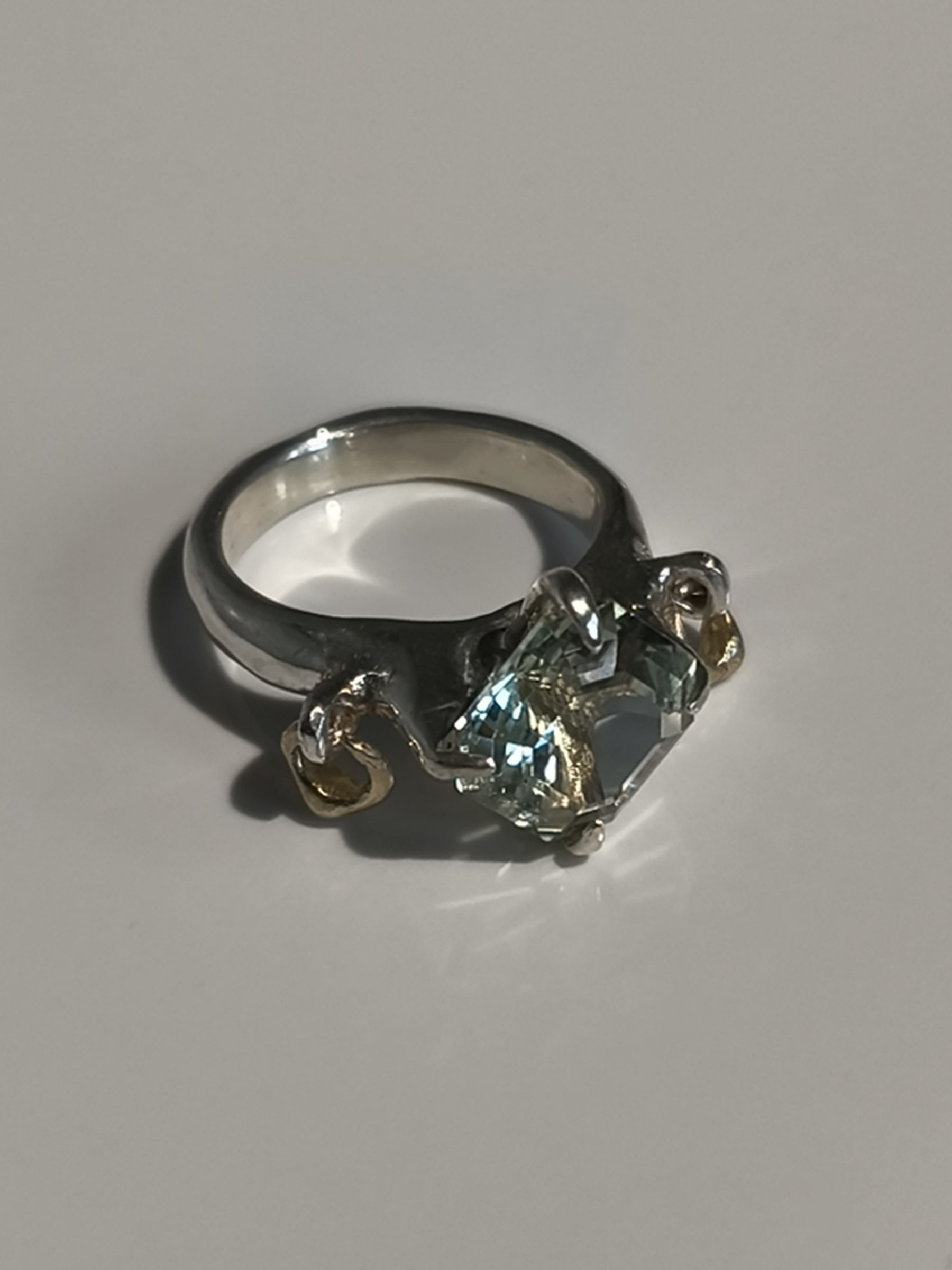 Silver Ring with Prasiolite "Ring My Bell"