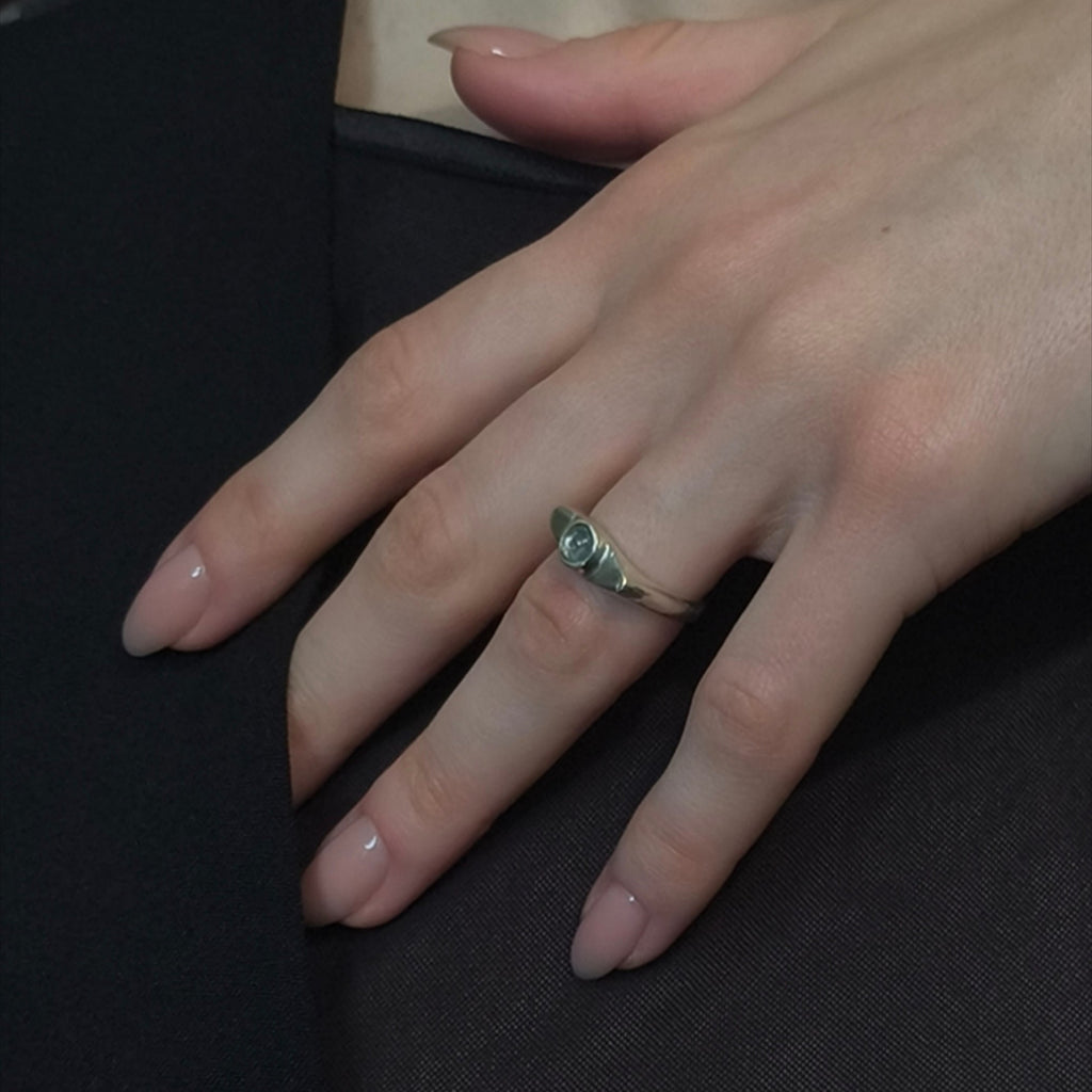 Silver & Aquamarine Ring "Vitamin B"