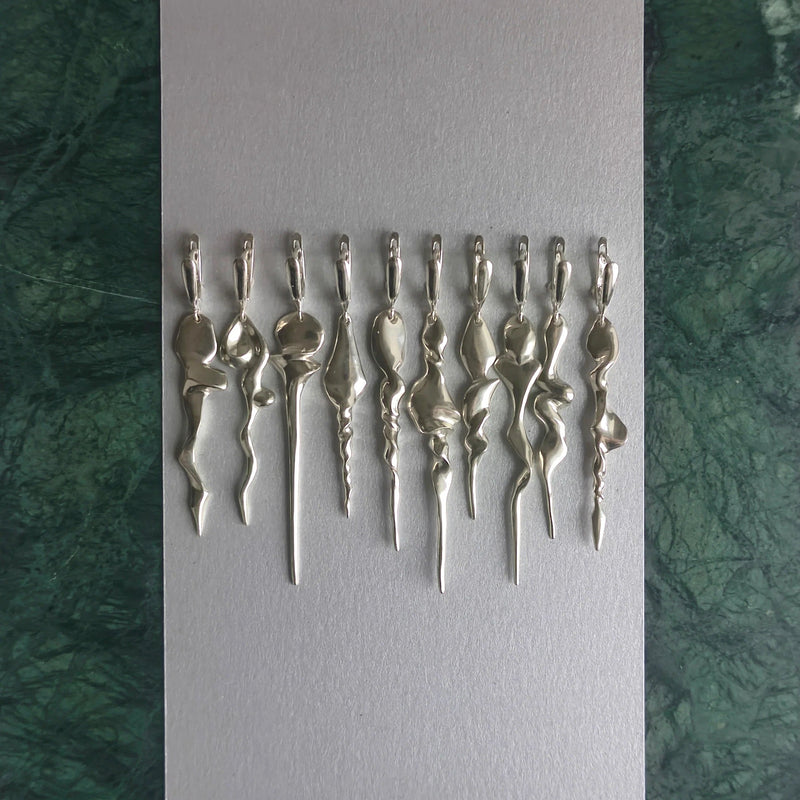 Sidabrinis auskaras „Magic Wand“