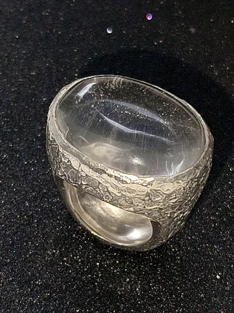 Silver Ring with Quartz "Starry Sky"