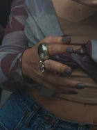 Silver Ring with Quartz "Starry Sky"