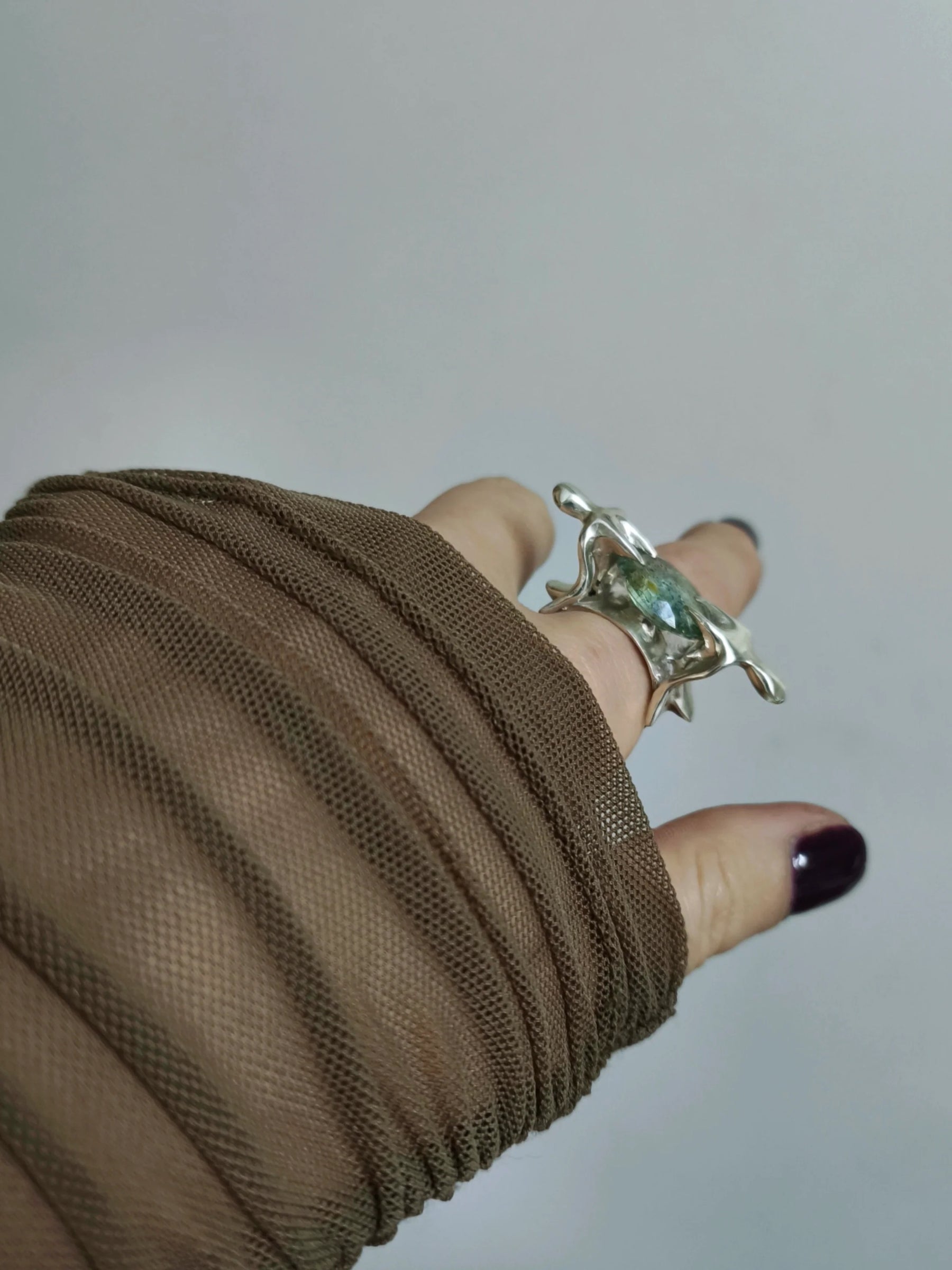 Silver Ring with Aquamarine "El Mundo"