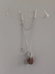 Silver Necklace with Amber "Source"