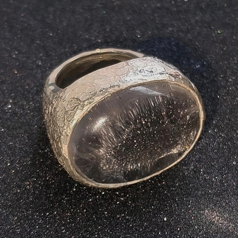 Silver Ring with Quartz "Starry Sky"