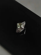 Silver Ring with Prasiolite "This Too Shall Pass"