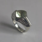 Silver Ring with Prasiolite "This Too Shall Pass"