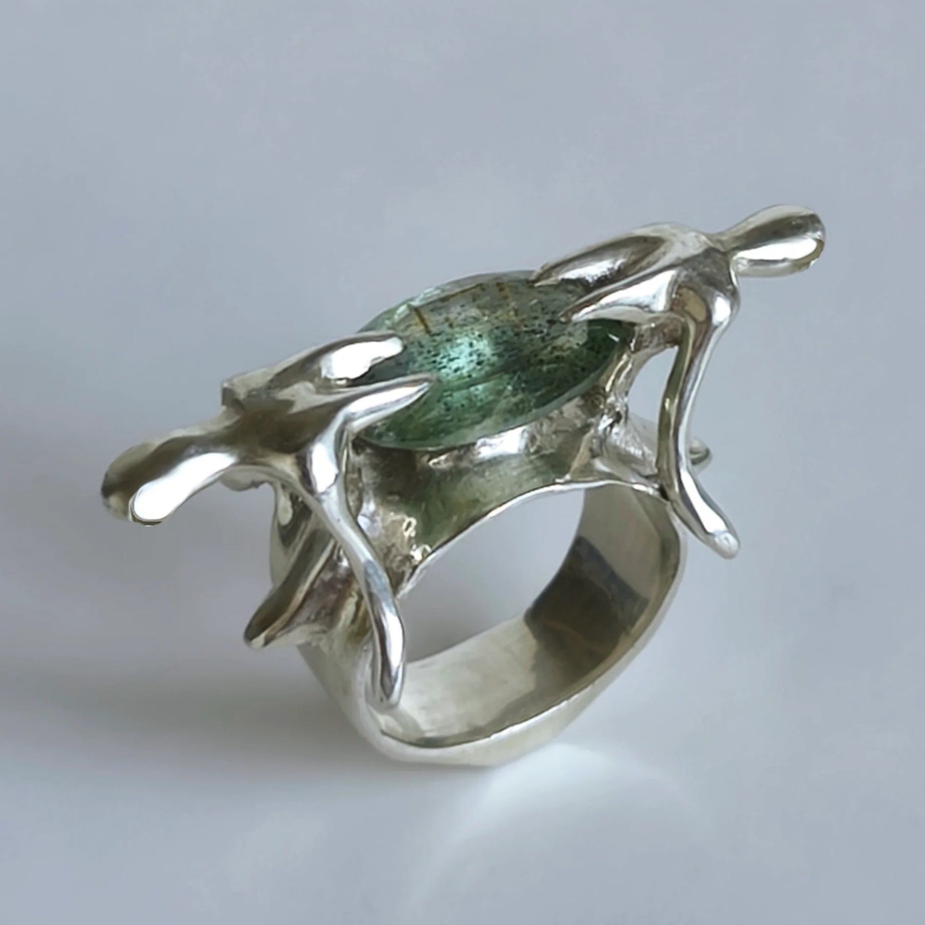 Silver Ring with Aquamarine "El Mundo"