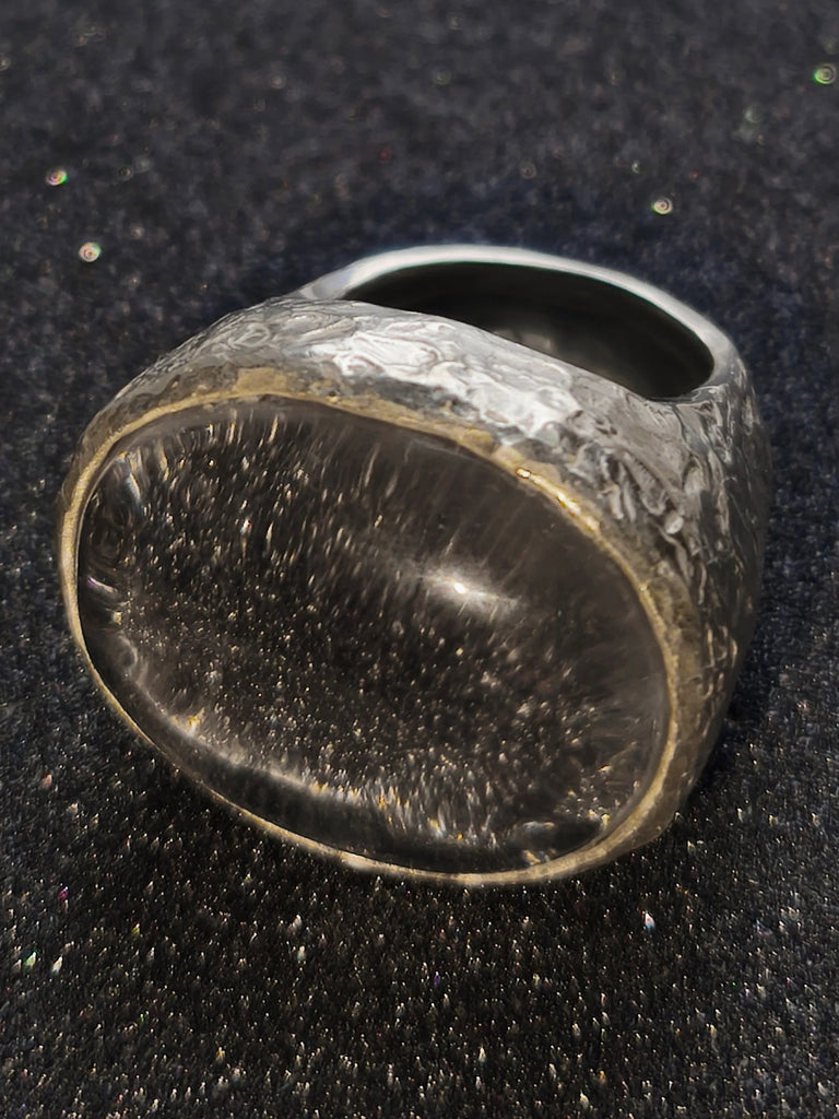 Silver Ring with Quartz "Starry Sky"