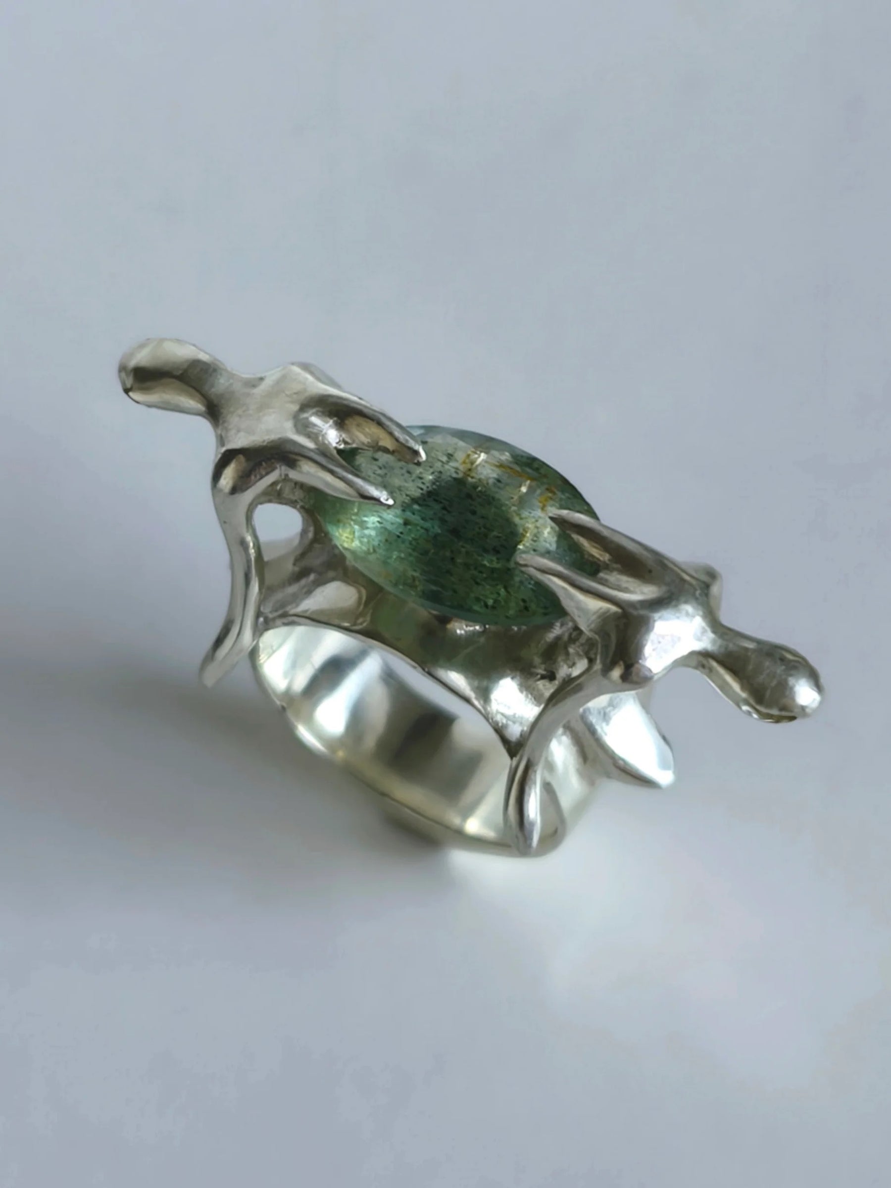Silver Ring with Aquamarine "El Mundo"