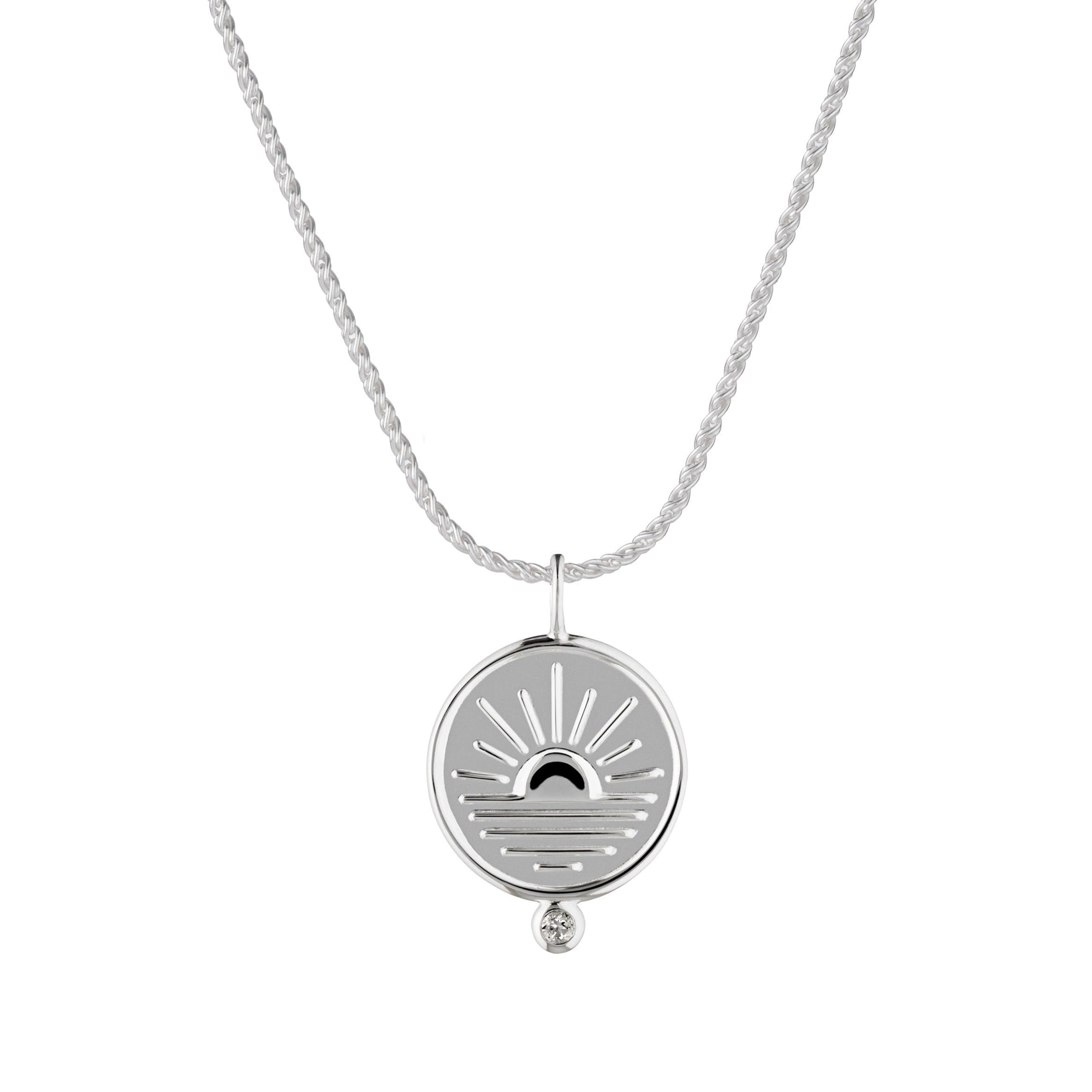 Silver Necklace with Topaz "Daydream"