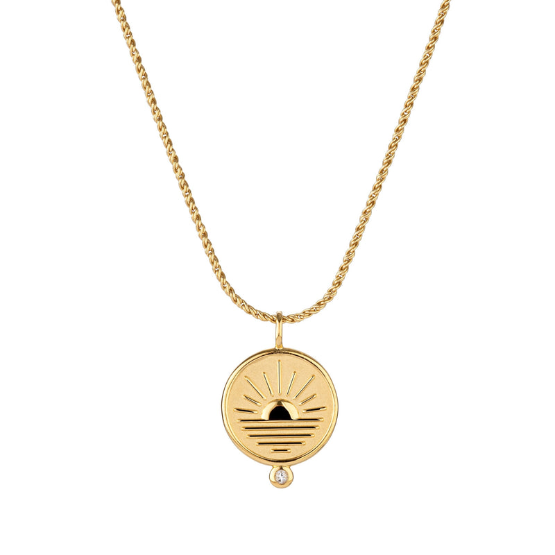 Gold Plated Silver Necklace with Topaz "Daydream"