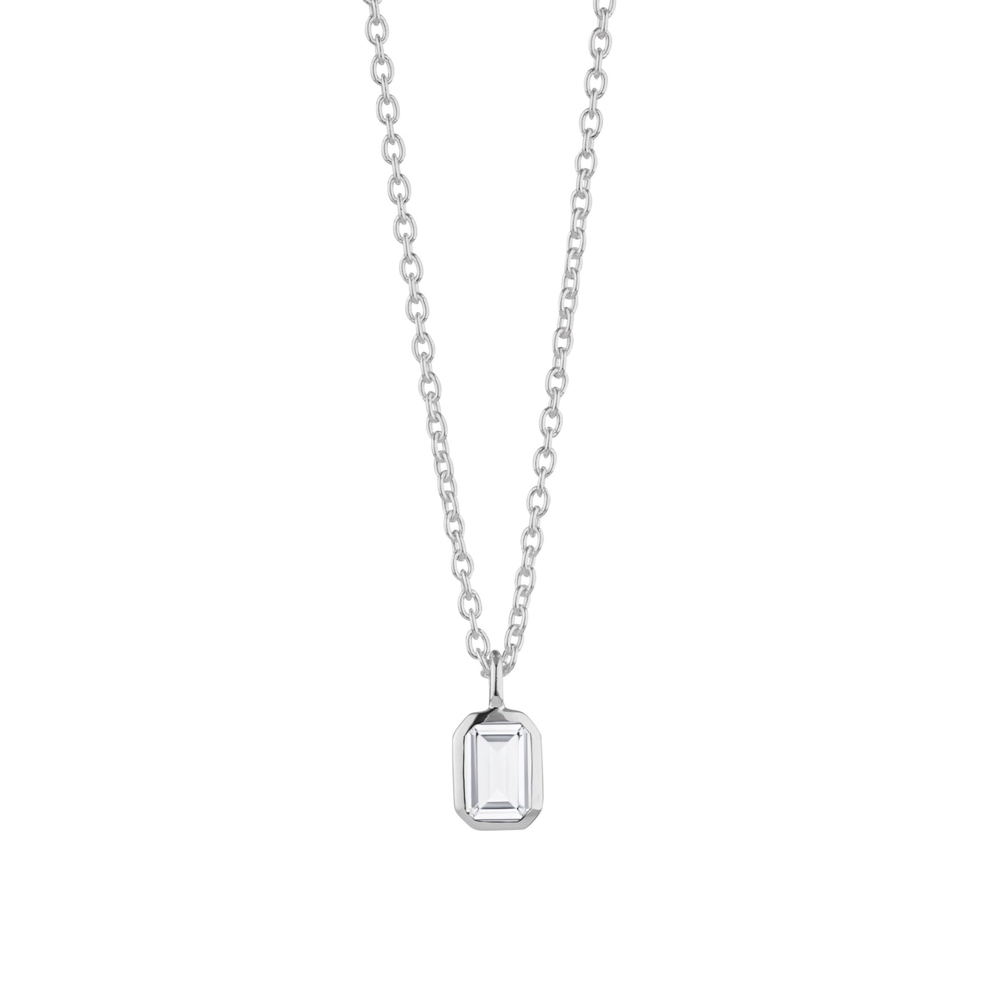Silver Necklace with Topaz "Daydream"