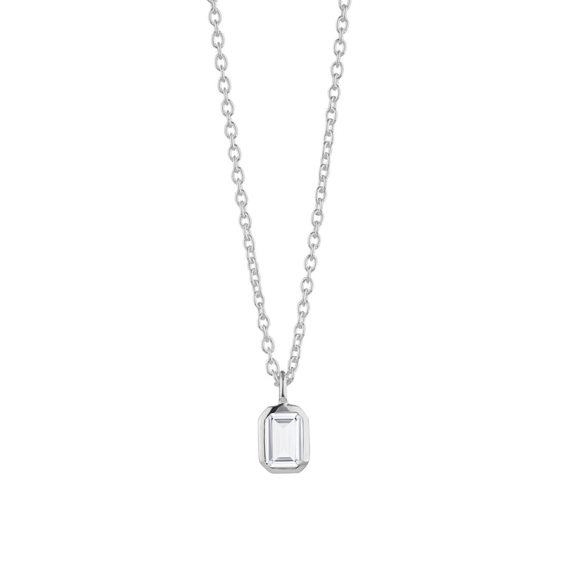 Silver Necklace with Topaz "Daydream"