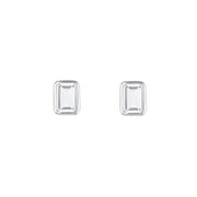 Silver Stud Earrings with Topaz "Daydream"