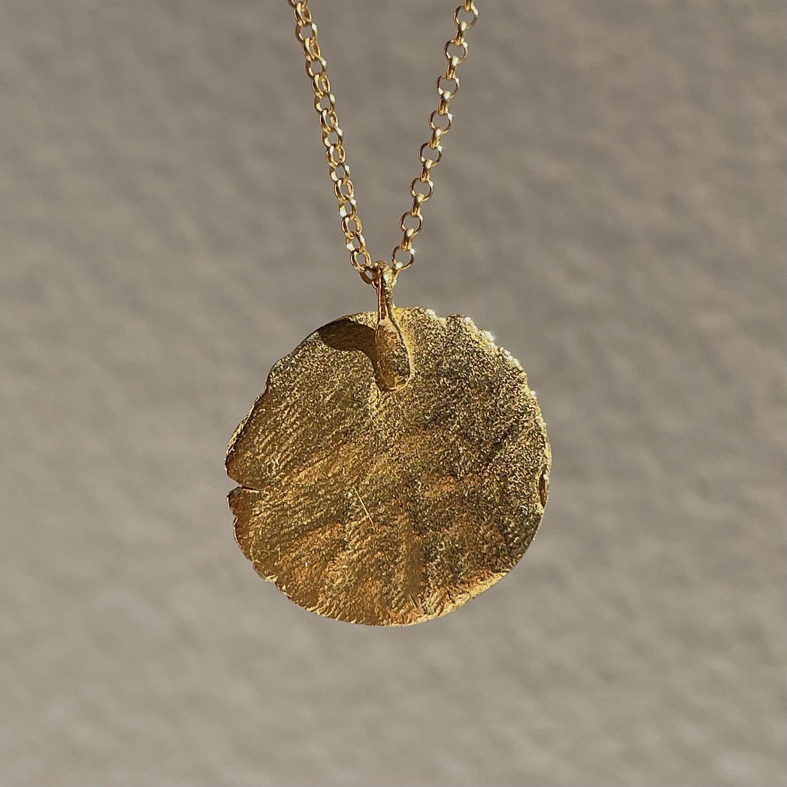 Gold Plated Silver Necklace "Fingerprint"