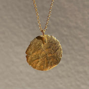 Gold Plated Silver Necklace "Fingerprint"