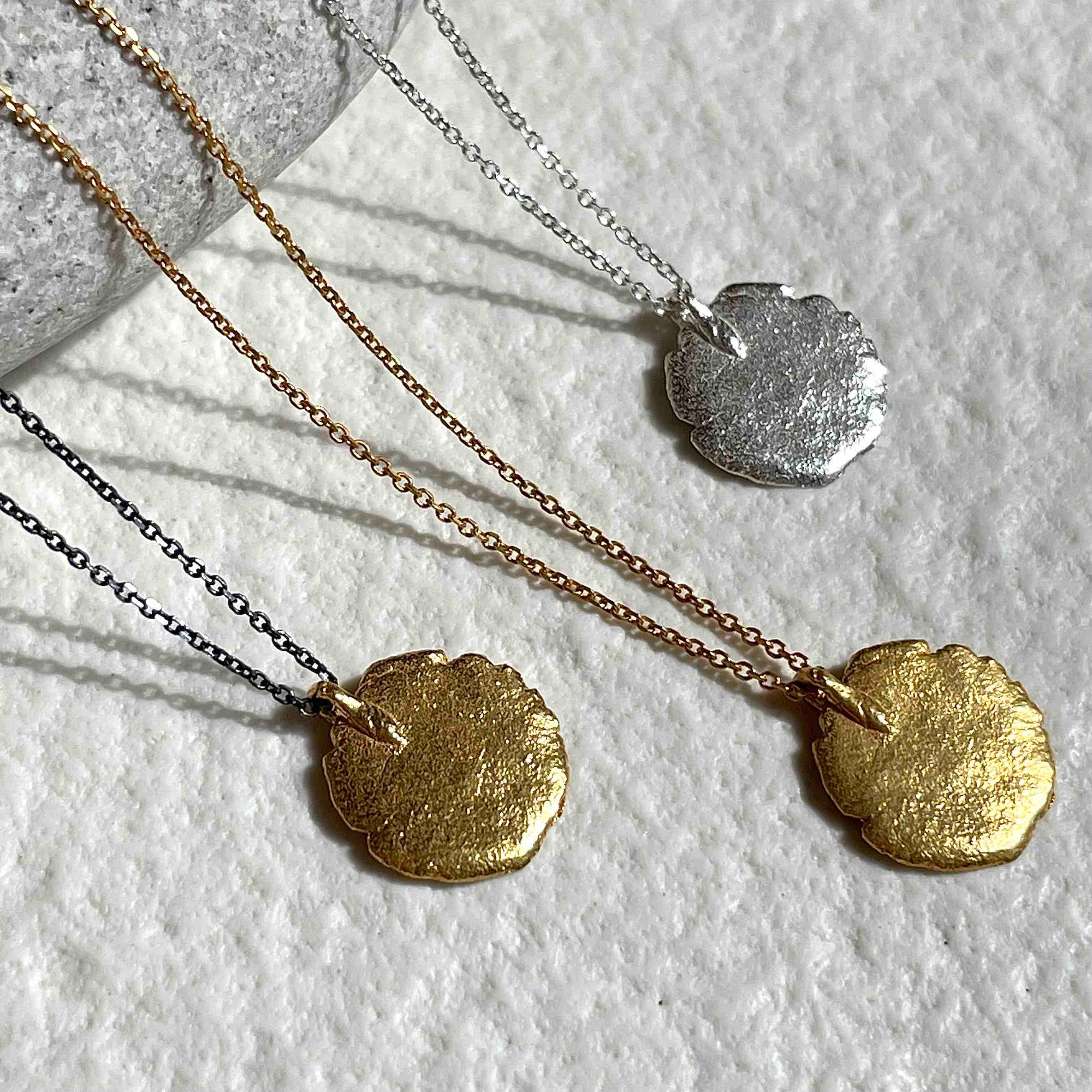Gold Plated Silver Necklace "Small Fingerprint"