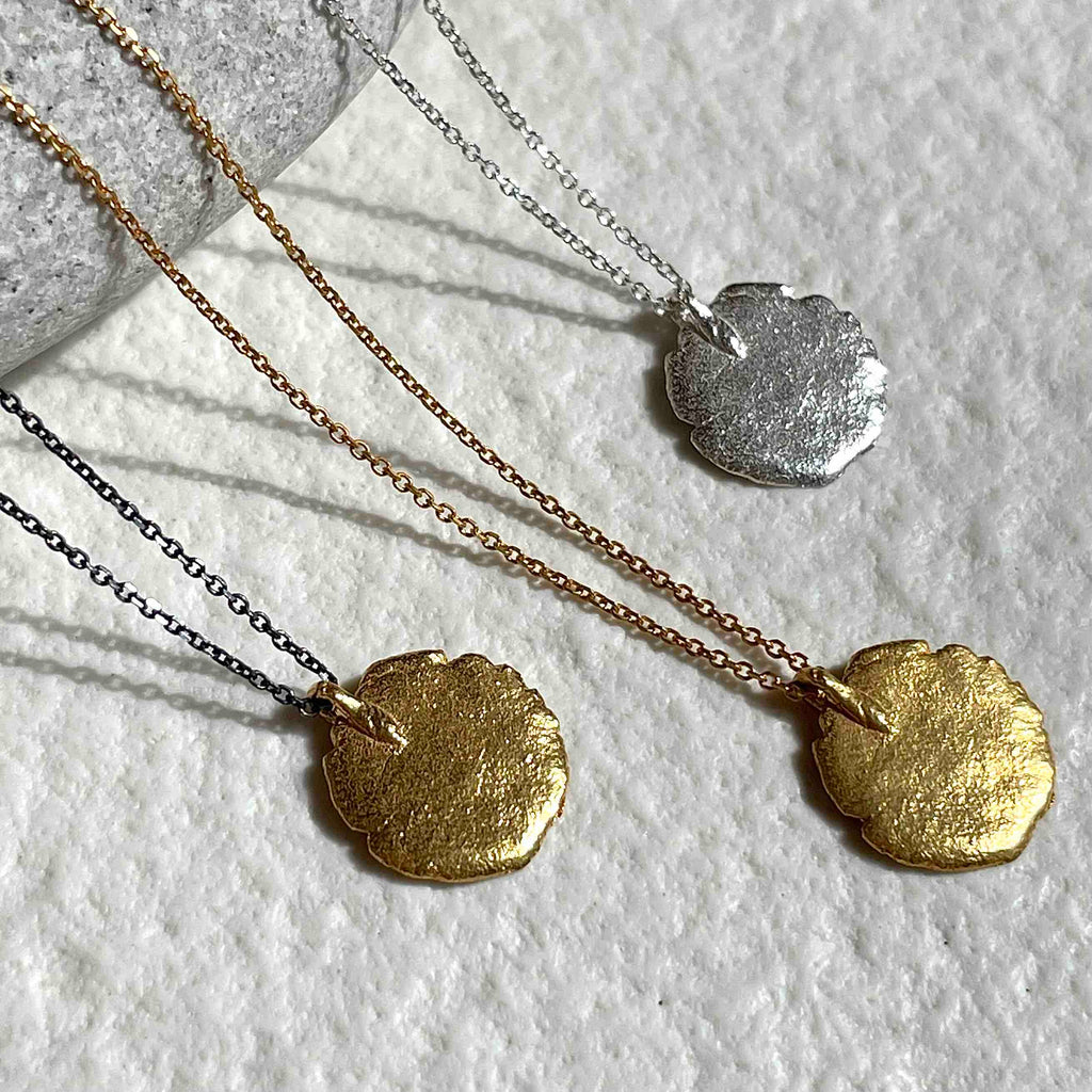 Gold Plated Silver Necklace "Small Fingerprint"