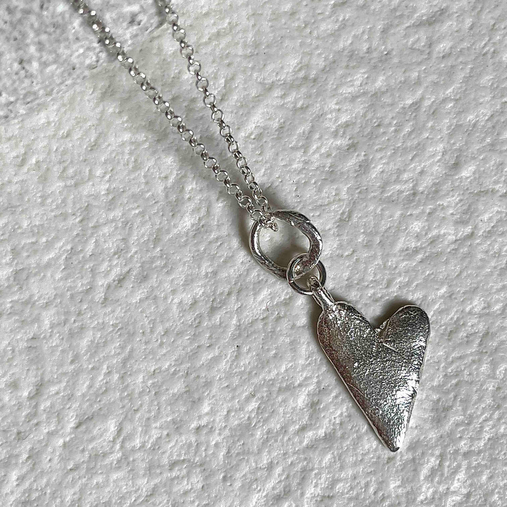 Silver Necklace "Handcrafted Heart"
