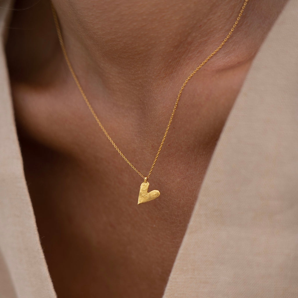 Gold Plated Silver Necklace "Heart"