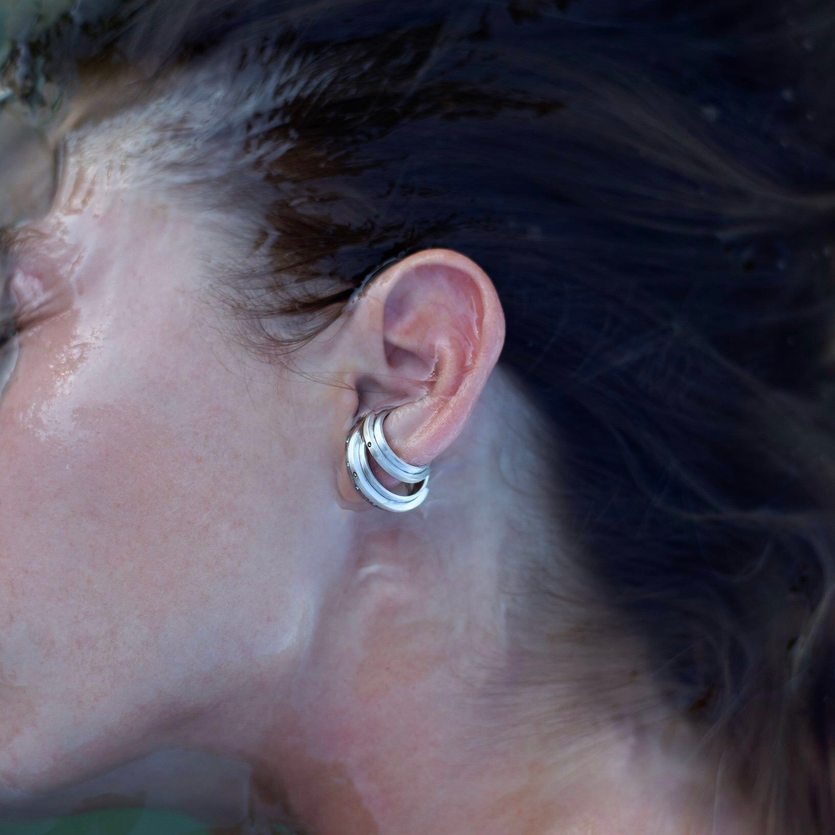 Gold Plated Silver Ear Cuff / Ring "Concord²"