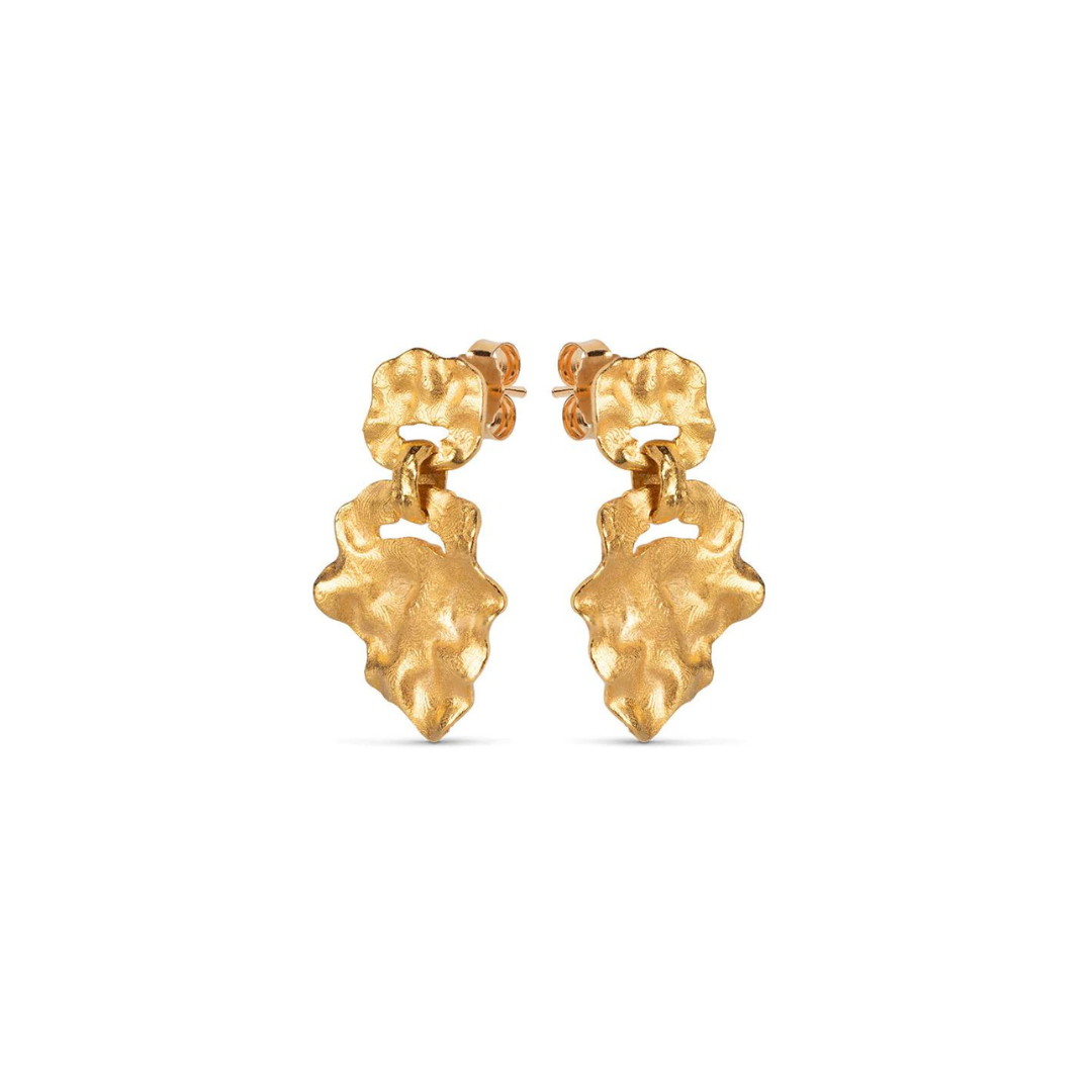 Gold Plated Silver Earrings "Windy", (small)