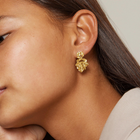 Gold Plated Silver Earrings "Windy", (small)