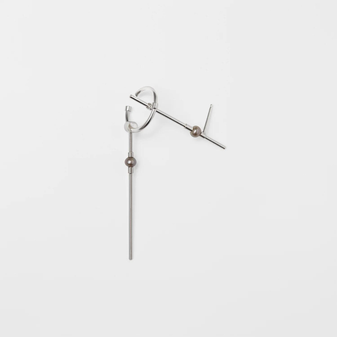 Silver Earring with Pearls "Pearline"